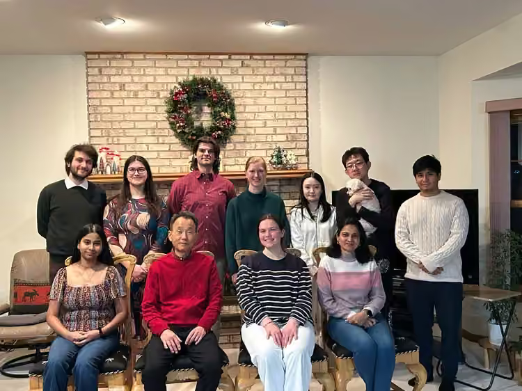 The group at a holiday gathering